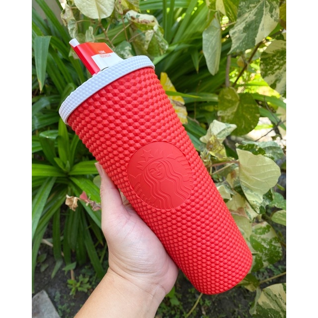 Starbucks Independence Red Studded Blink Bling Coldcup Tumbler