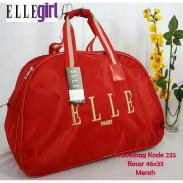 TAS PAKAIAN Elle hand bag tas pakaian jumbo Merah Coklat Hitam Navy Marron