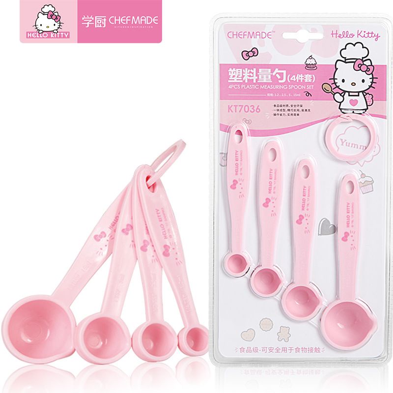 Sendok takar hello kity chefmade 4pcs measuring spoon set lucu KT7036