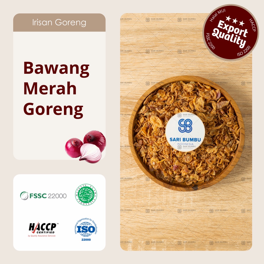 

Bawang Merah Goreng / Fried Shallots 250gr Export Quality