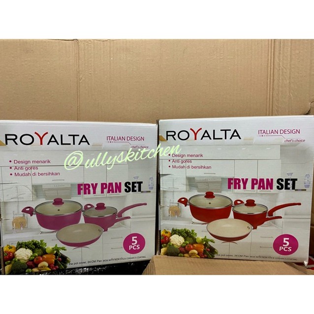 ROYALTA CERAMIC PAN 5PCS - PANCI CERAMIC SET