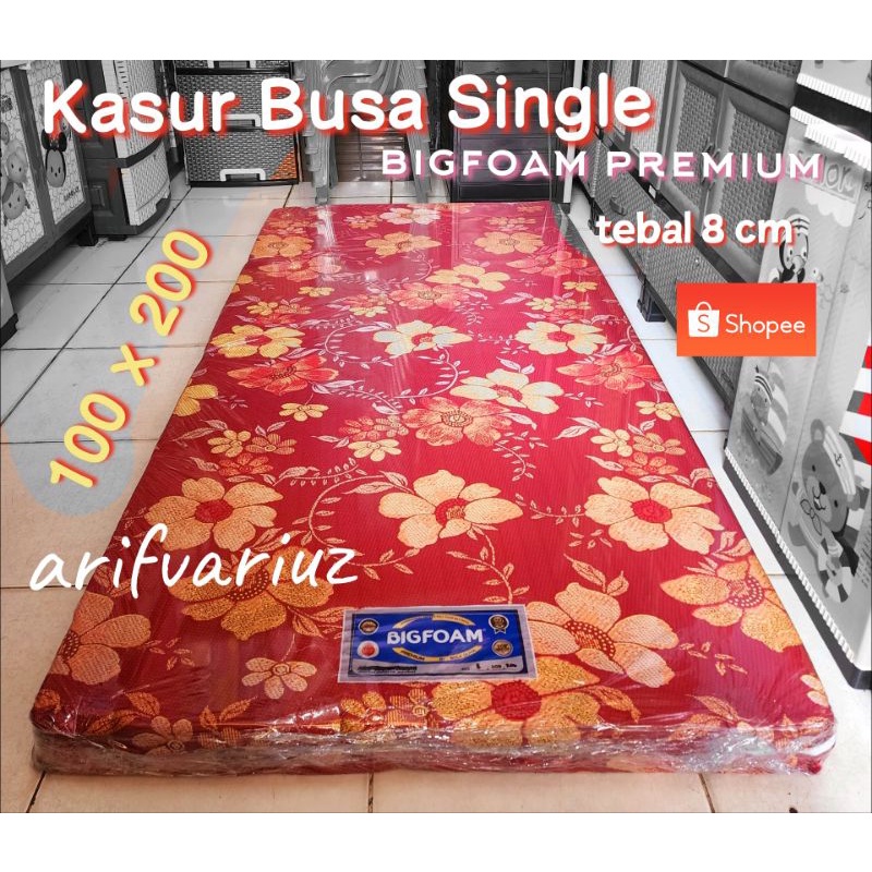 Kasur Busa Kenyal BIGFOAM SUPER PREMIUM Tipis 8 cm Single 100 x 200 Pas 1 Badan