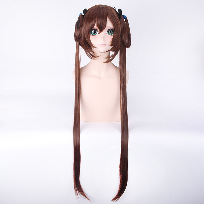 LOL-125 wig rambut palsu daily lolita cosplay brown hanfu china cina twintail