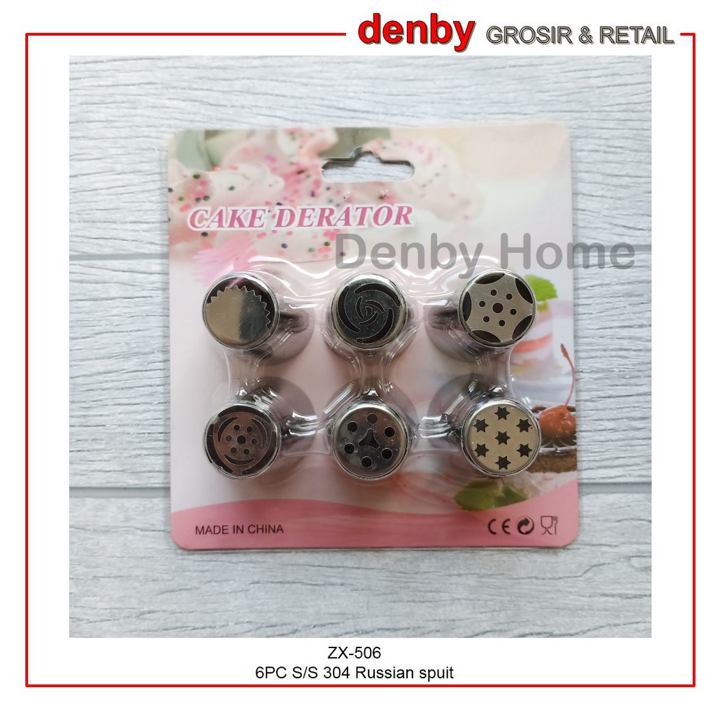 DENBY HOME Spuit Russia Set Buttercream Decoration Penghias Kue Stainless