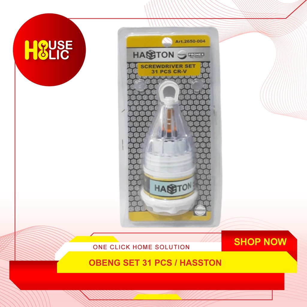 Obeng Set 31 Pcs / Mata Obeng / Screwdriver Hasston 2650-004