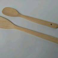 centong teflon jumbo - spatula kayu - sutil kayu