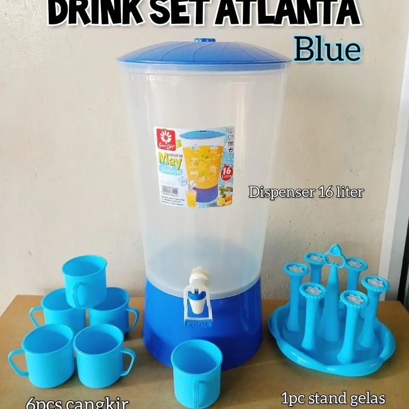 drink set atlanta dispenser set gelas