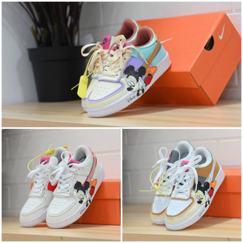 SEPATU ANAK AIR FORCE 1 X MICKEY MOUSE SEPATU ANAK PEREMPUAN SEPATU ANAK WANITA SEPATU ANAK ANAK CEWEK KADO