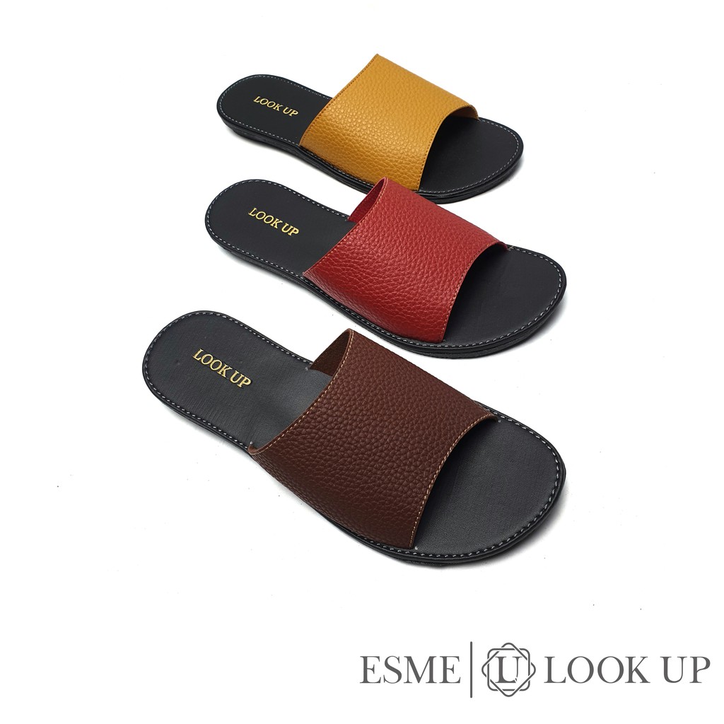 Sandal Papirut Look Up Sandal Wanita Papirut Murah Bisa COD Sandal Kulit Jeruk Kokop PSHCSA - ESME