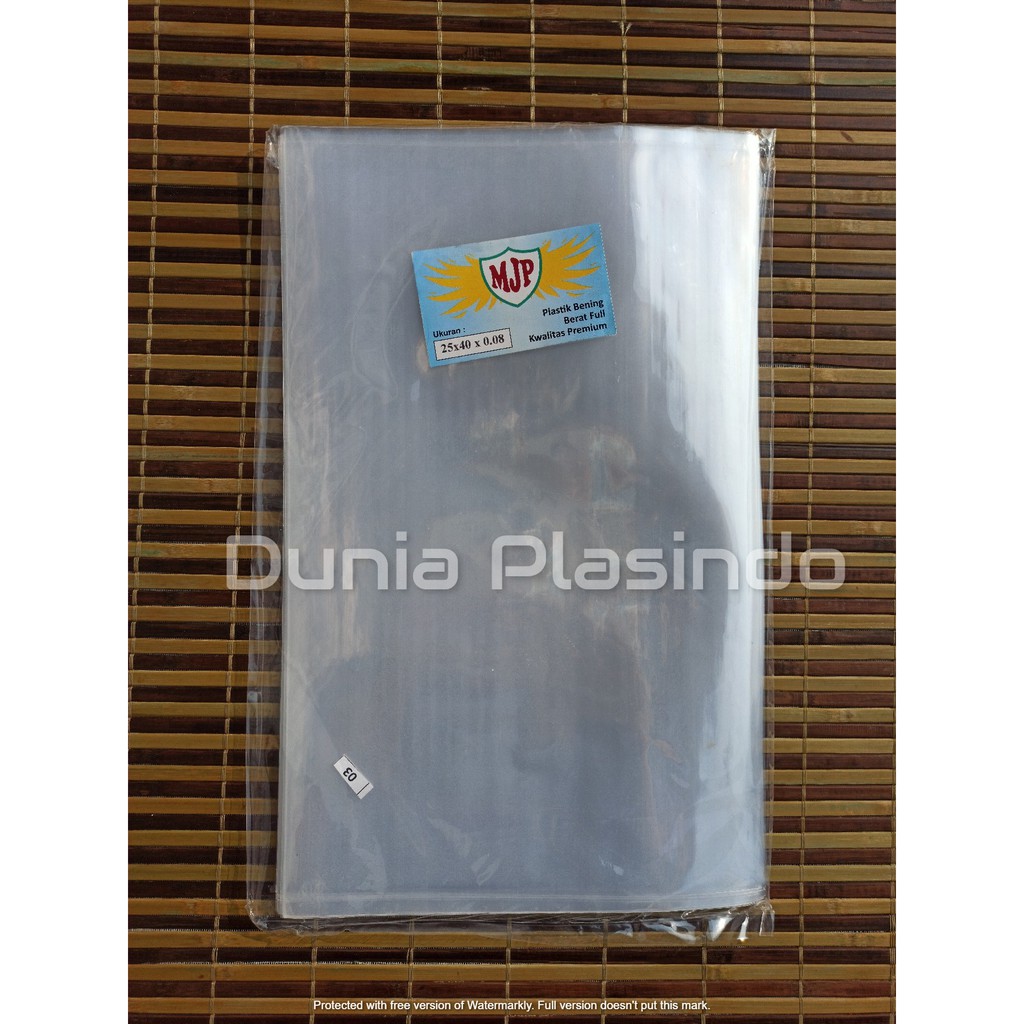 Plastik PP Bening MJP 25x40 25x35 25x55 25x65 tebal 08