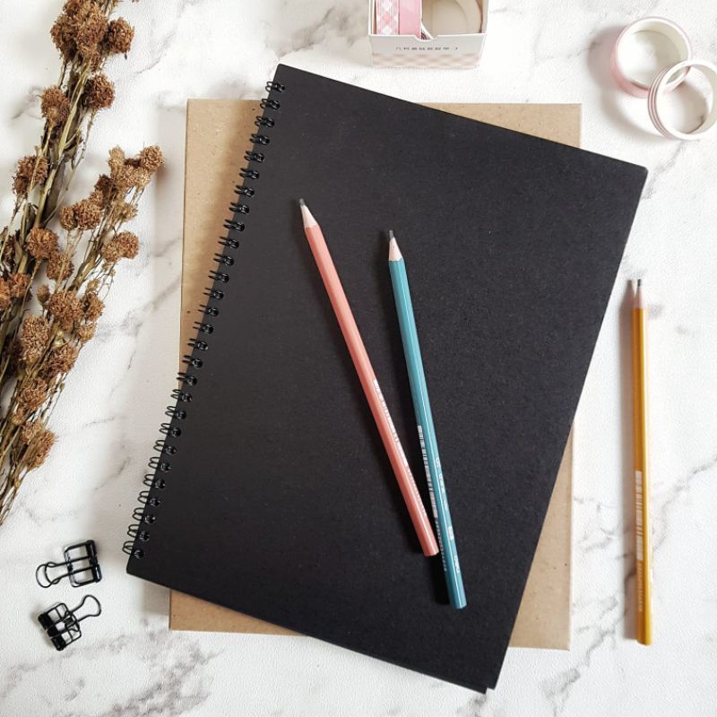 

BLACK PAPER SUPER BLACK/BLACK PAPER PLAIN NOTEBOOK(B5,A5,A6)