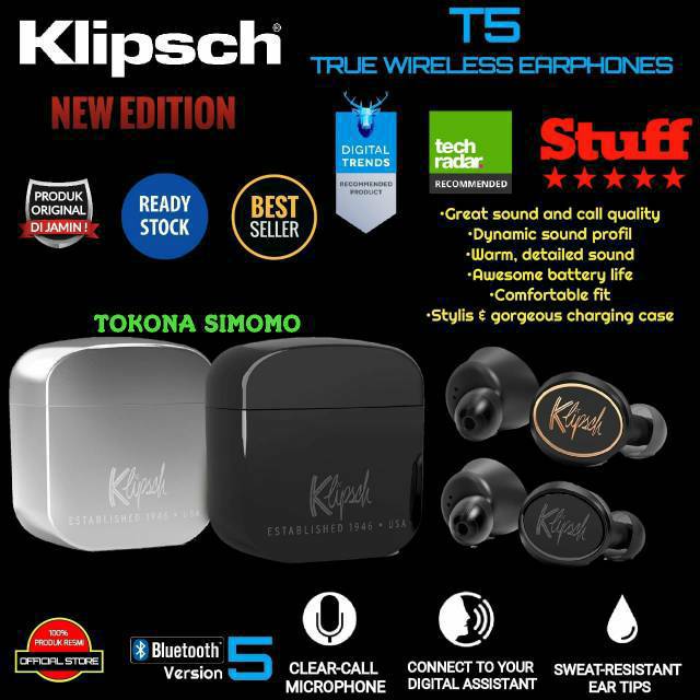 Klipsch T5 - T 5 True Wireless Earphones Original