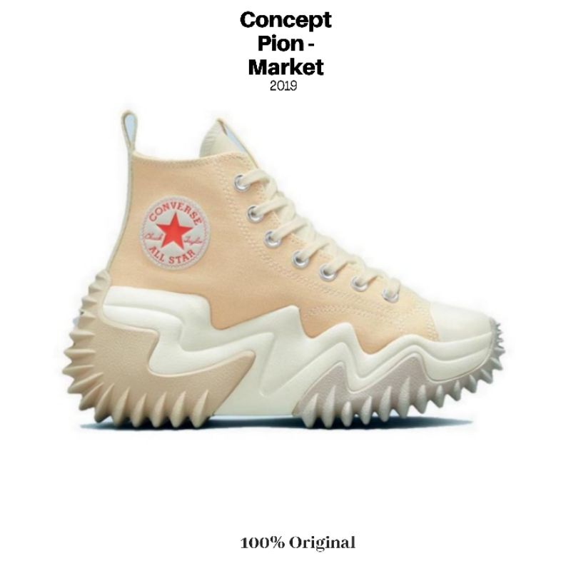 Converse Run Star Motion Canvas Platform HI Light Twine/Egret/Mouse