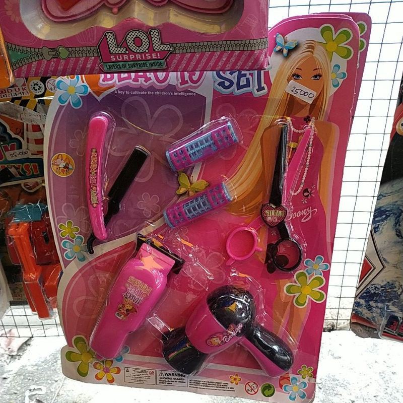 mainan salon anak Barbie lengkap