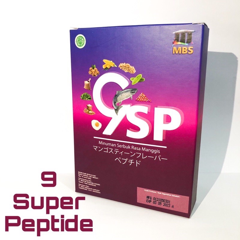 [BPOM, HALAL] 9SP SUPER PEPTIDE MINUMAN KESEHATAN SUPLEMEN VITAMIN PEPTIDA SALMON OVALBUMIN ORIGINAL