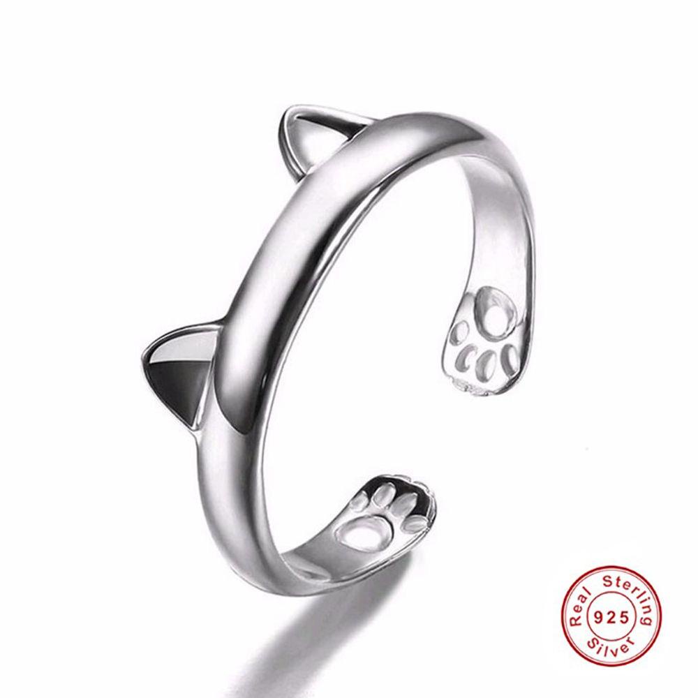 Preva Cincin Jari Terbuka Wanita Pernikahan Perempuan Hewan925 Sterling Silver