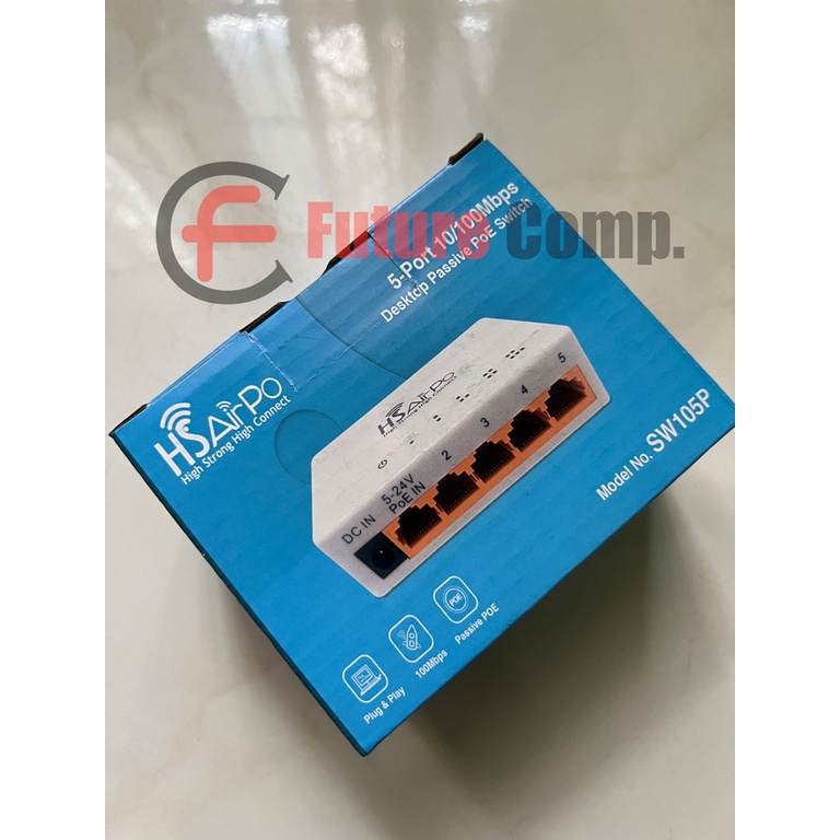 HSAIRPO Switch hub SW105P 5port 10 100Mbps Ethernet Switch