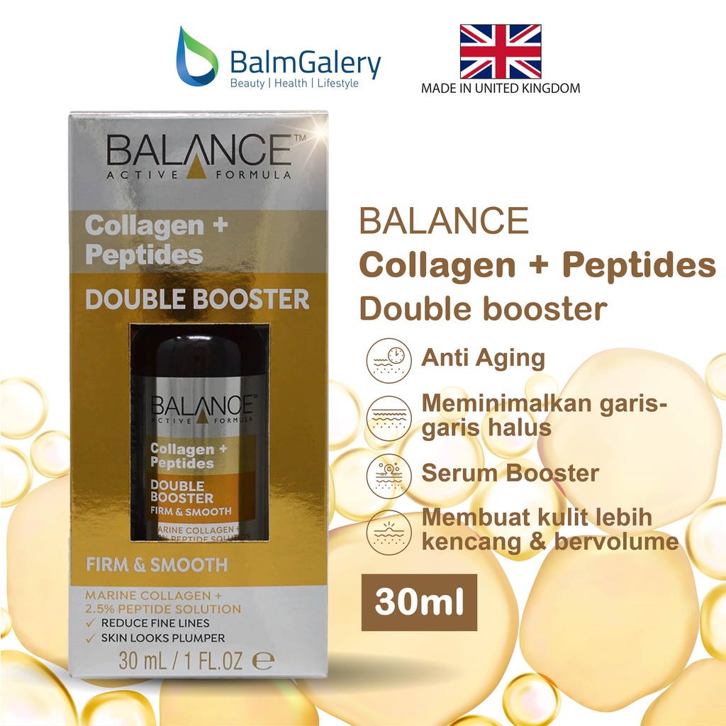 BALANCE Active Formula Collagen + Peptides DOUBLE BOOSTER Serum (30 ml) - Mengenyalkan + Kencang + Bervolume