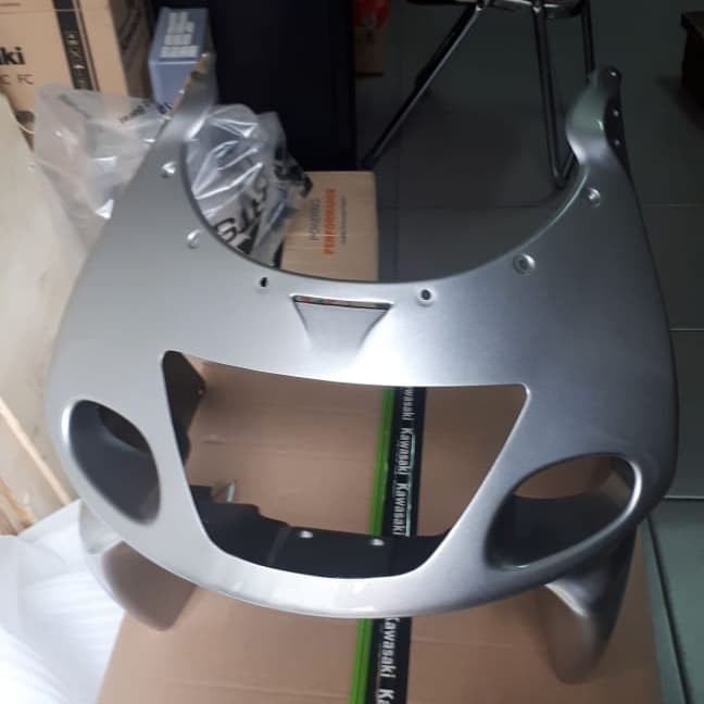 Fairing Atas Batok Lampu Ninja RR Old Silver