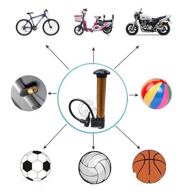 Cheaper-Alat Pompa Mini Serbaguna Pompa Sepeda dan Motor Portable Pompa Bola / Pompa Angin Ban Serbaguna Pompa Mini Portable