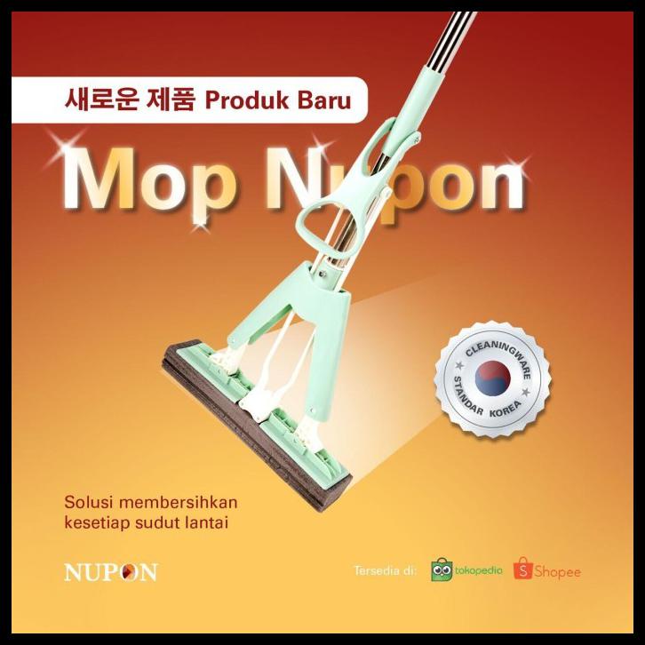 Alat Pel Lantai Tarik Stainless Steel Pengepel Praktis Magic Mop Nupon - 1 Sponge