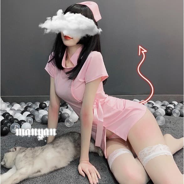 LI-14 nurse perawat suster sexy lingerie baju tidur wanita cosplay