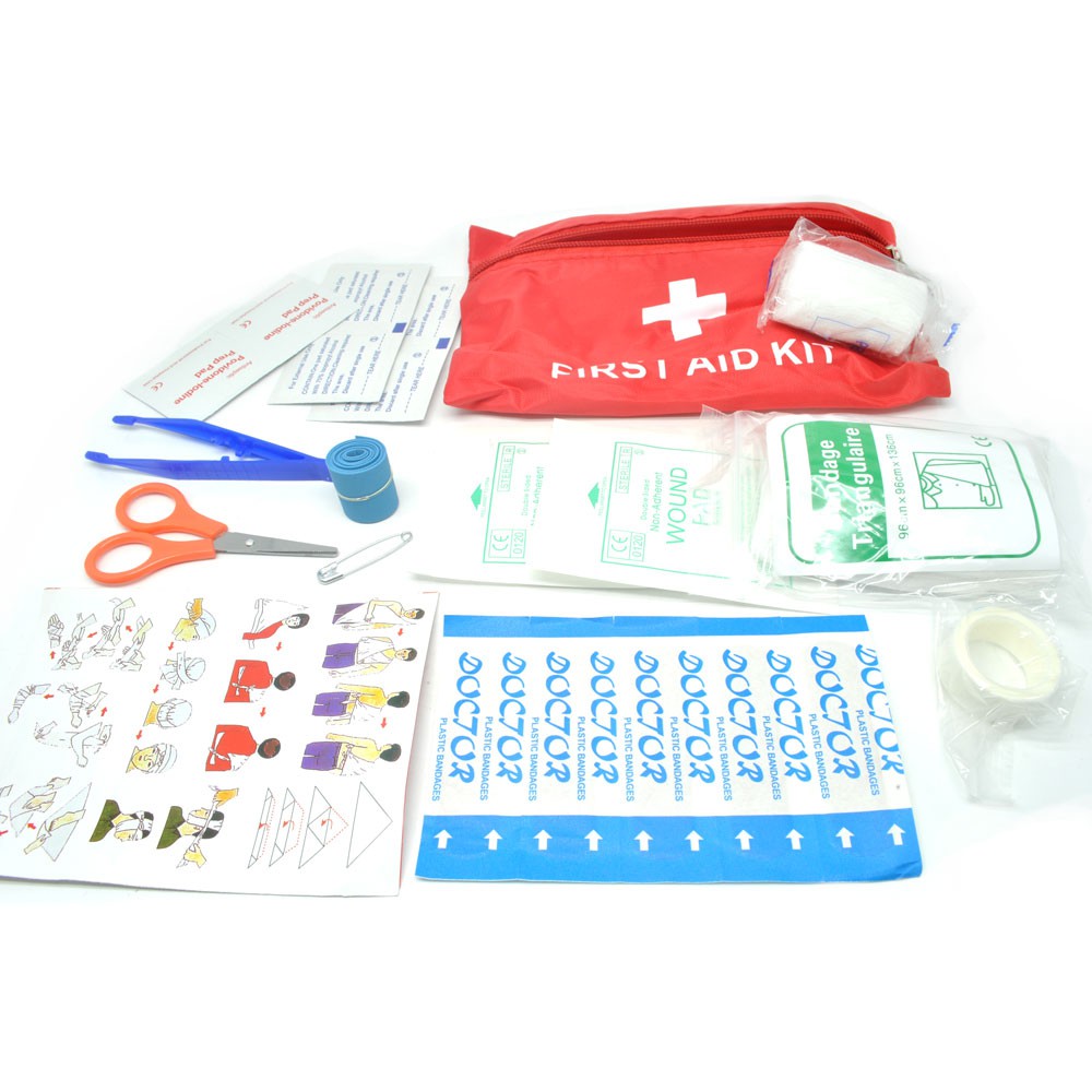 18 in 1 Perlengkapan Alat Medis P3K isi Lengkap dengan Tas Kotak First Aid Kit Mobil Outdoor Travel