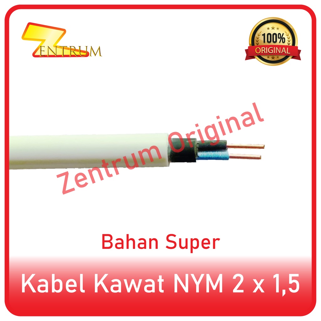 Kabel Listrik Kawat NYM SUPER 2 x 1.5 (50 Meter)