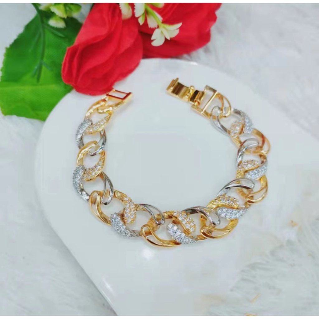 Gelang Xuping Permata Full Lapis Emas Perhiasan Fashion 1110