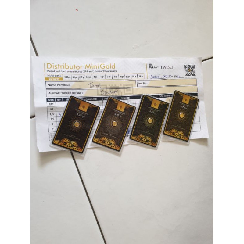 Emas Minigold 0.25 gr LM 24K black series