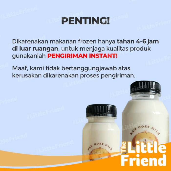 Susu Kambing Murni untuk Anjing Kucing Raw Goat Milk Lollillo Barkery