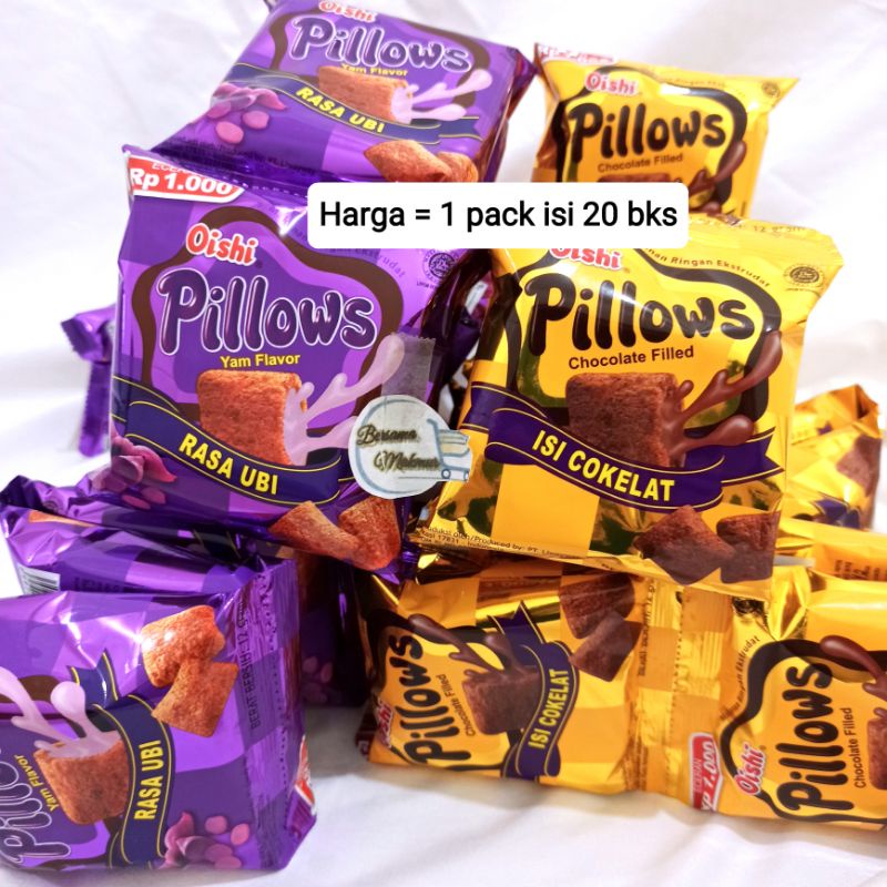 

Pillows (12 gram x 20 bungkus) pillow snack oishi