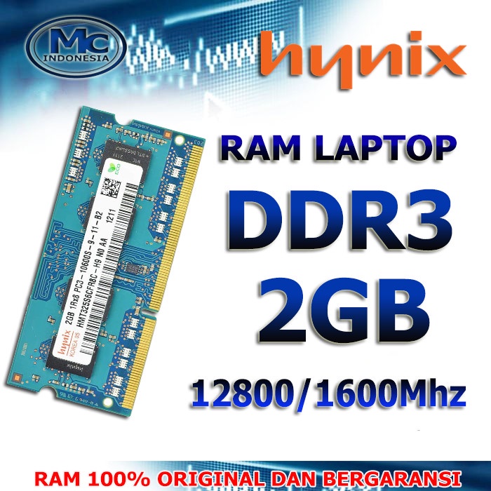 Memory RAM Laptop DDR3 2GB PC-12800 HYNIX