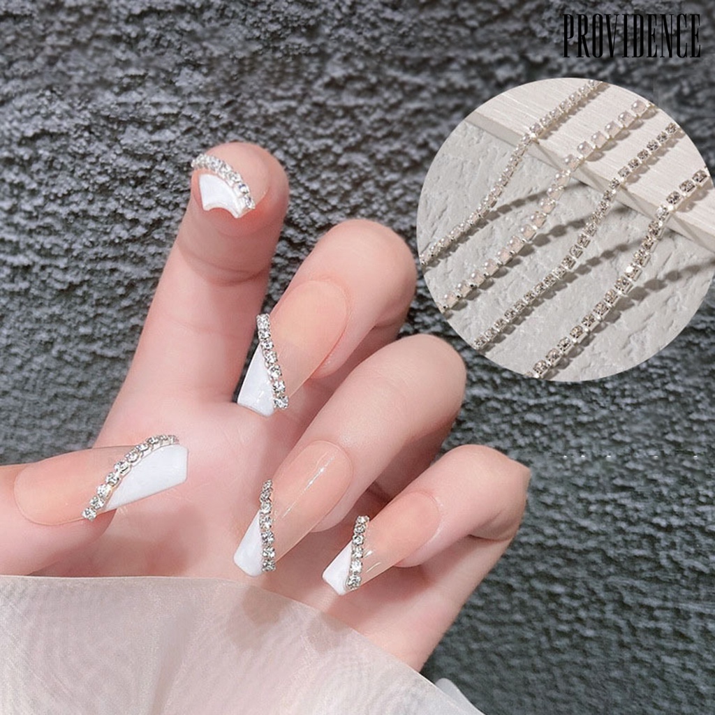 Providence Rantai Berlian Imitasi Bahan Metal Untuk Dekorasi Nail Art