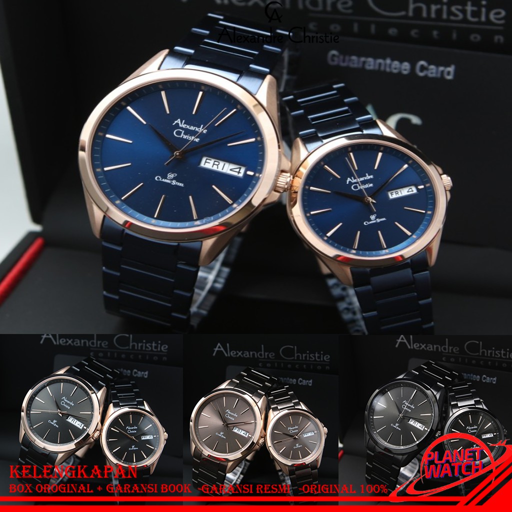 ALEXANDRE CHRISTIE COUPLE ORIGINAL JAM TANGAN ALEXANDRE CHRISTIE COUPLE JAM ALEXANDRE CHRISTIE AC 85