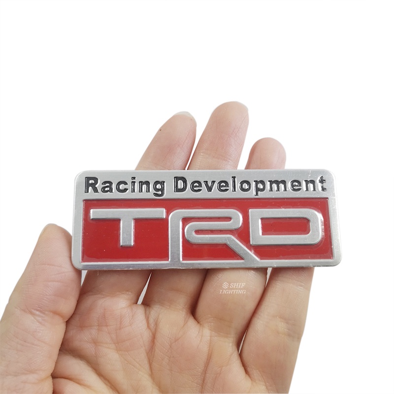 1pc Stiker Emblem Logo TRD RACING DEVELOPMENT Bahan Aluminum Untuk Dekorasi Mobil TOYOTA