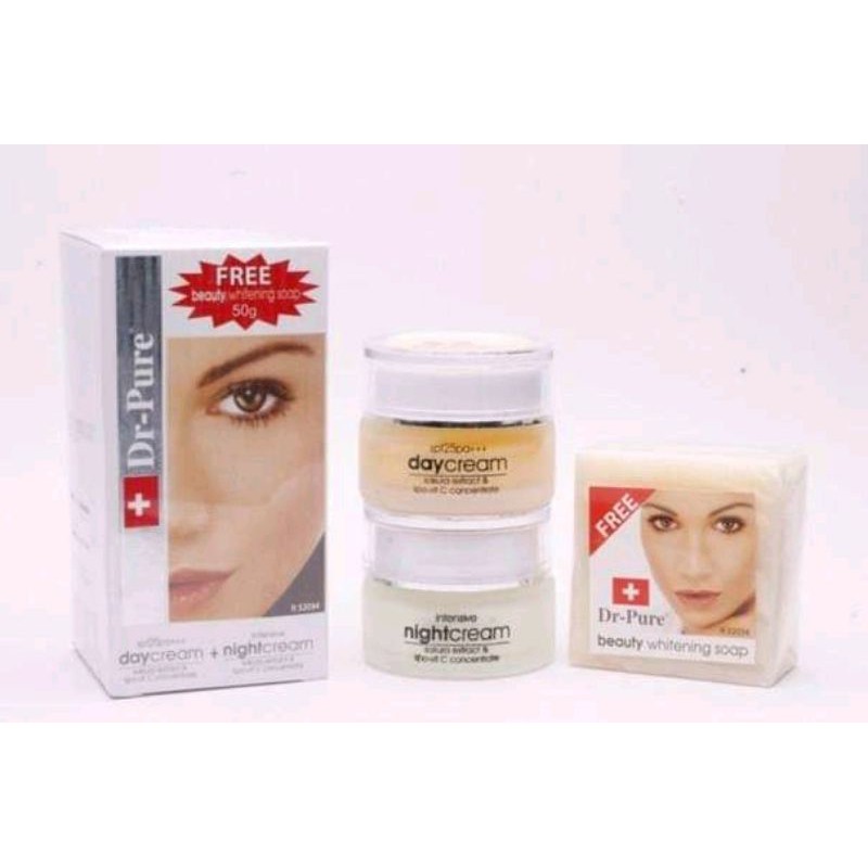 DR PURE TERLARIS PAKET 3in1 CREAM PEMUTIH WAJAH