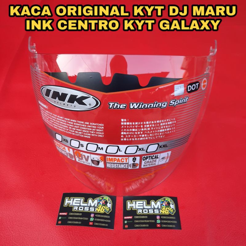KACA Visor HELM INK CENTRO JET ORIGINAL pnp DJ MARU MAXI GALAXY SLIDE