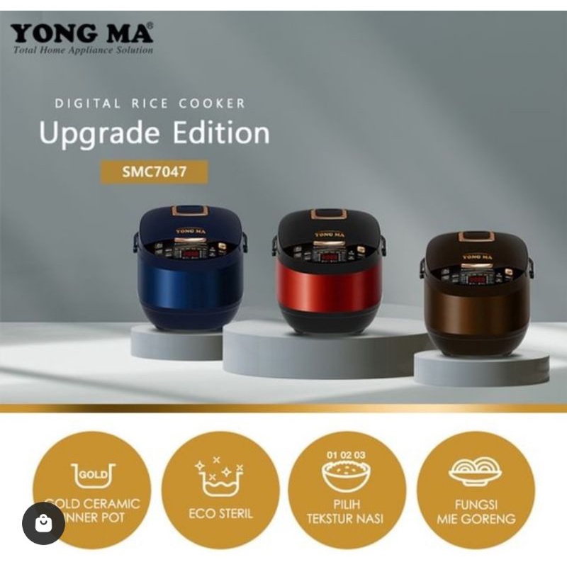 Yong Ma Rice Cooker SMC7047/ Yong Ma Magic Com/ Yong Ma Digital /Yong Ma Gold Silver/ Magic com