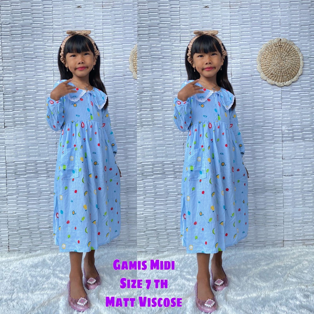 GAMIS MIDI RAYON ANAK ANAYA KIDS MOTIF