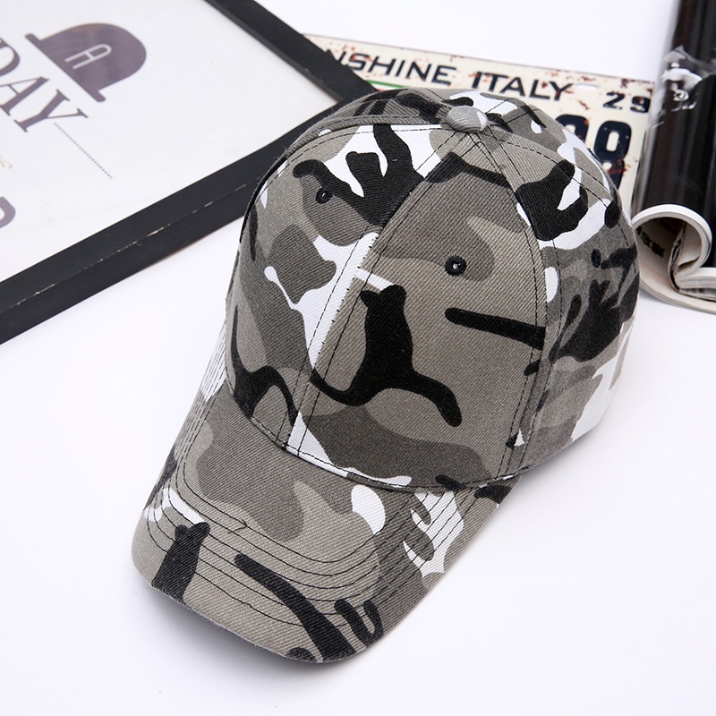 Topi baseball Motif Camo Gaya Militer Untuk Musim Panas