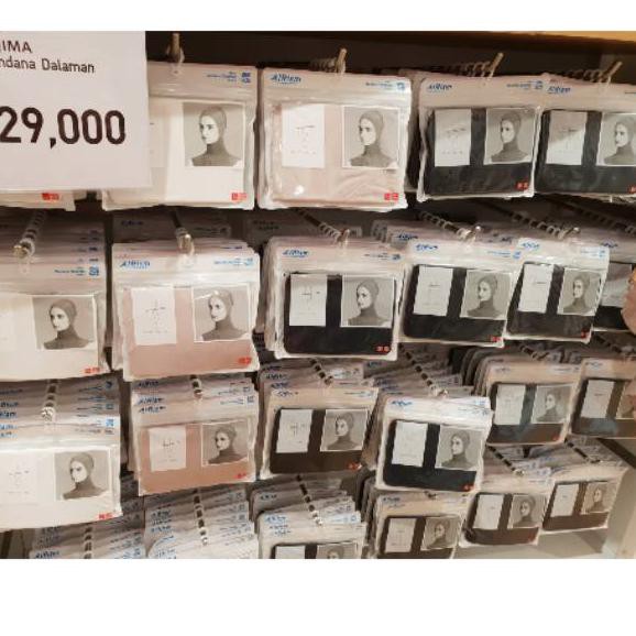 [ RJQ ] UNIQLO AIRISM HANATAJIMA Ciput Ninja / Bandana Inner Hijab