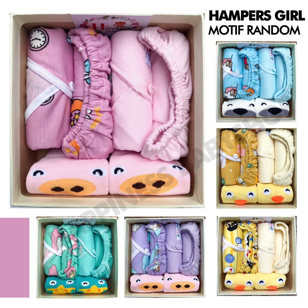 Hampers Bayi / Baby / Kado Lahiran / Kado Bayi / Paket Newborn happiness babyshop (0-12 bulan)-Hampers A untuk GIRL