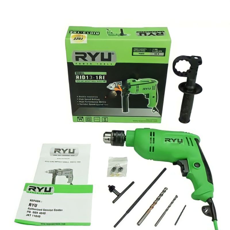 RYU RID 13-1RE Mesin Bor Beton 13mm Impact Drill Varible Speed Murah Original