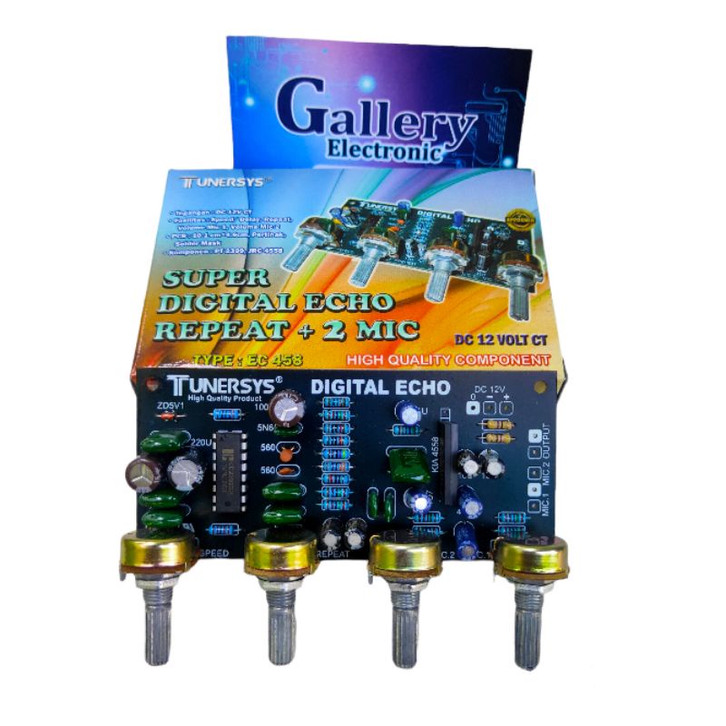 KIT SUPER DIGITAL ECHO REPEAT+ 2 MIC digital echo repeat 2mic TUNERSYS