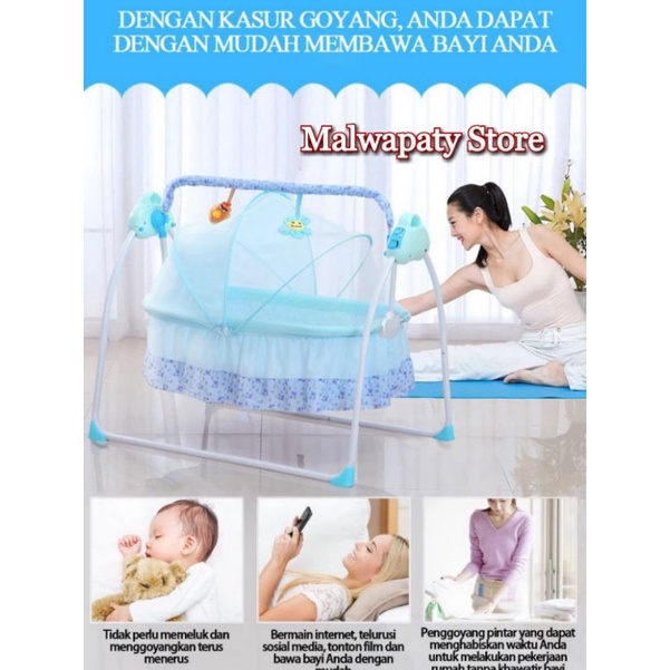 AYUNAN BAYI ELECTRIC REMOTE CONTROL AYUNAN OTOMATIS MULTIFUNGSI BOUNCER SWING