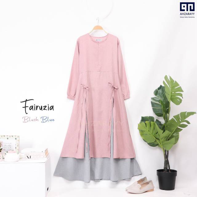 Mega Famset Ahzarayy Gamis Fairuzia Mom n Kids Ahzarayy Sarimbit Lebaran Koko Fairuz Ahzarayy