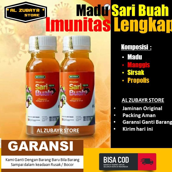 

Madu Sari Buah Biojana Prebiotik Minuman Sari Buah SB-19 Biojana