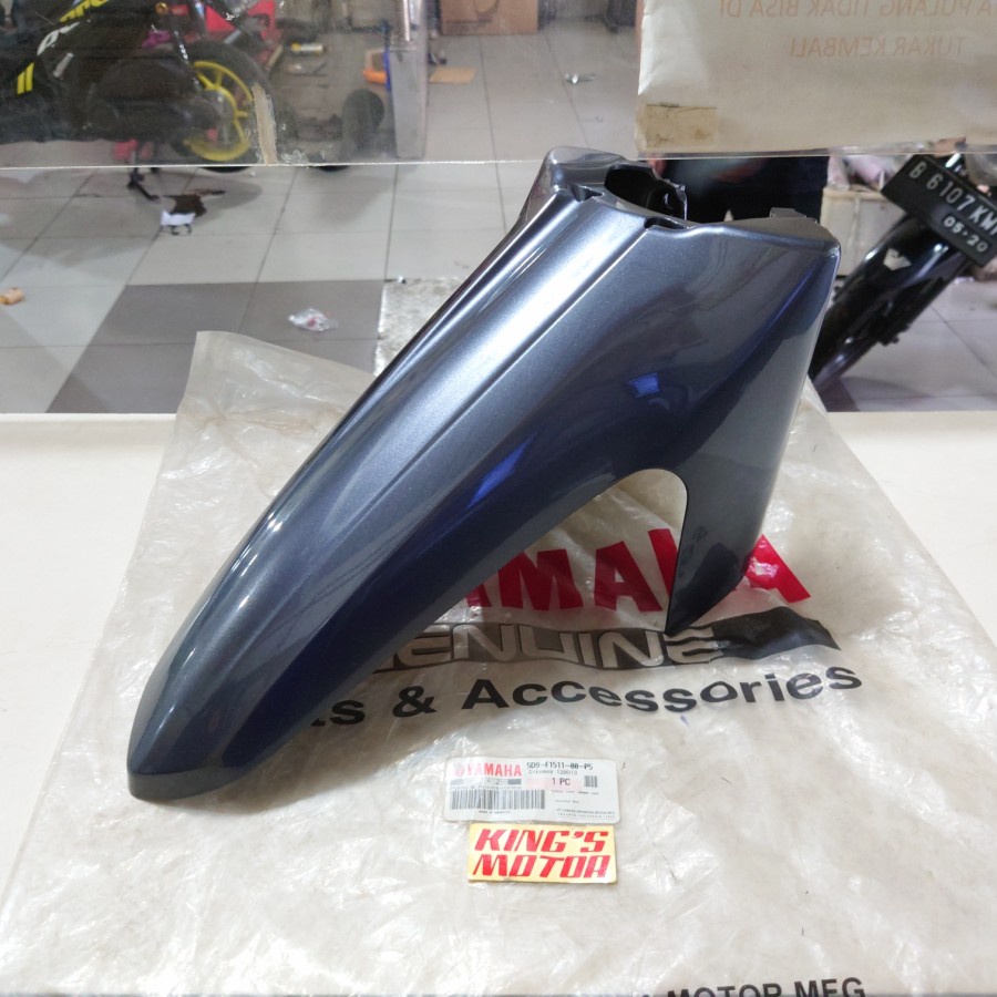 SPAKBOR DEPAN VEGA ZR RR ABU METALIK 5D9-P5 ASLI YAMAHA