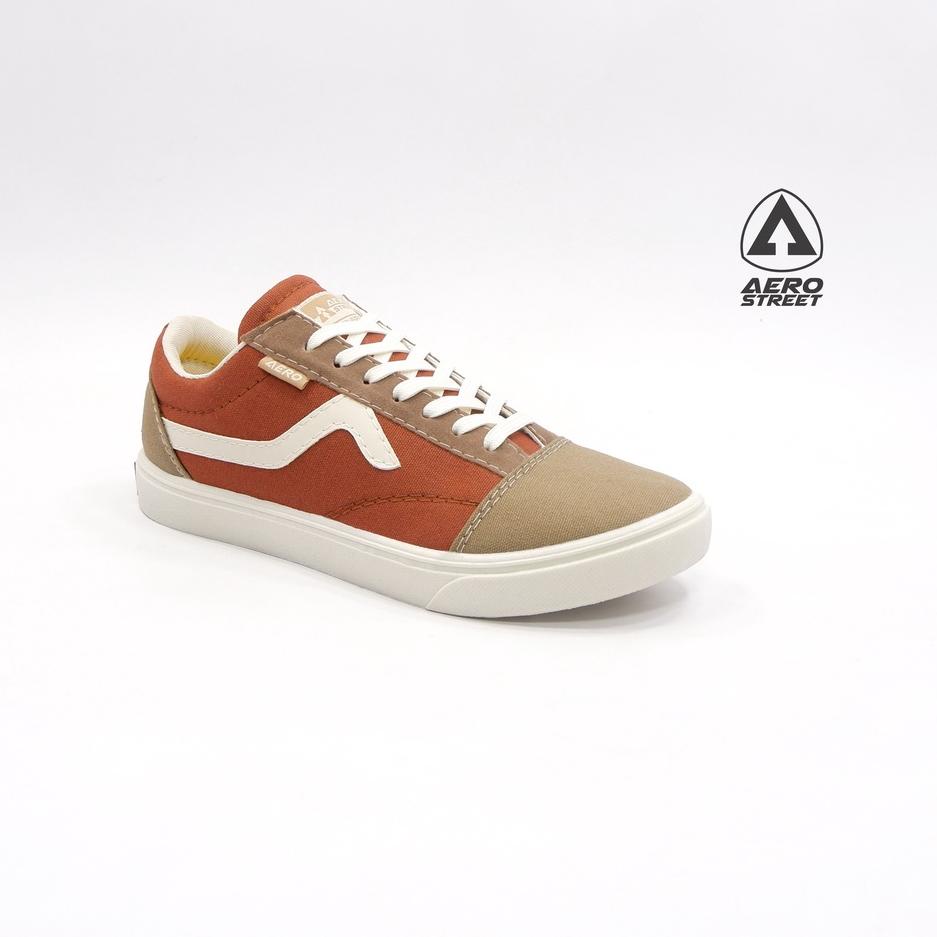 Menarik.. Aerostreet 37-44 Massive Merah Bata Coklat - Sepatu Sneakers Casual Sport Sekolah Pria Wan